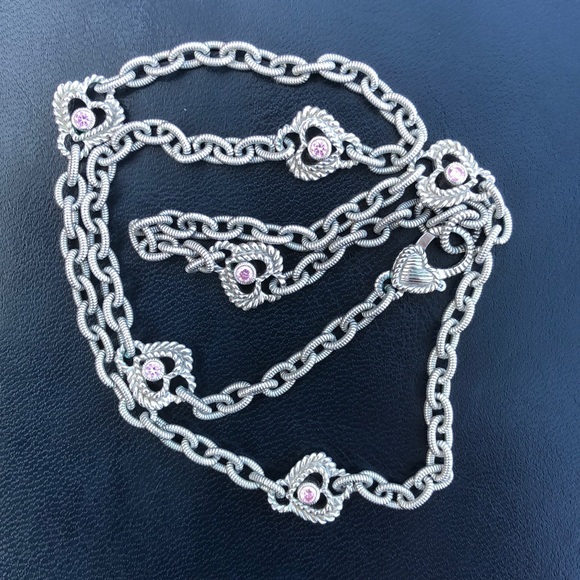 Judith Ripka Jewelry - 💕Judith Ripka sterling silver heart station chain